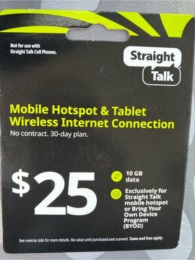 Mobile Hotspot & Tablet Wireless Internet Card - Black and Neon Yellow